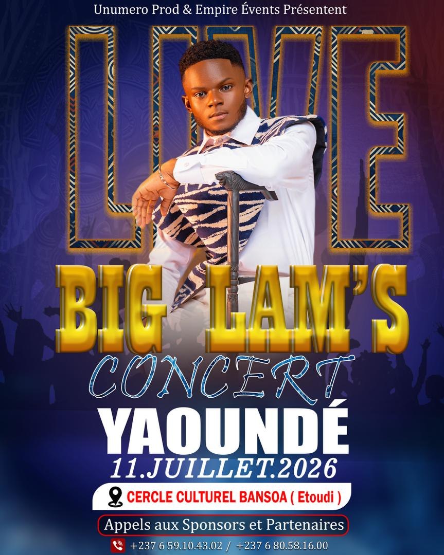 Affiche du concert Big Lam's — Njuineuh Ngoung, 11 juillet 2026
